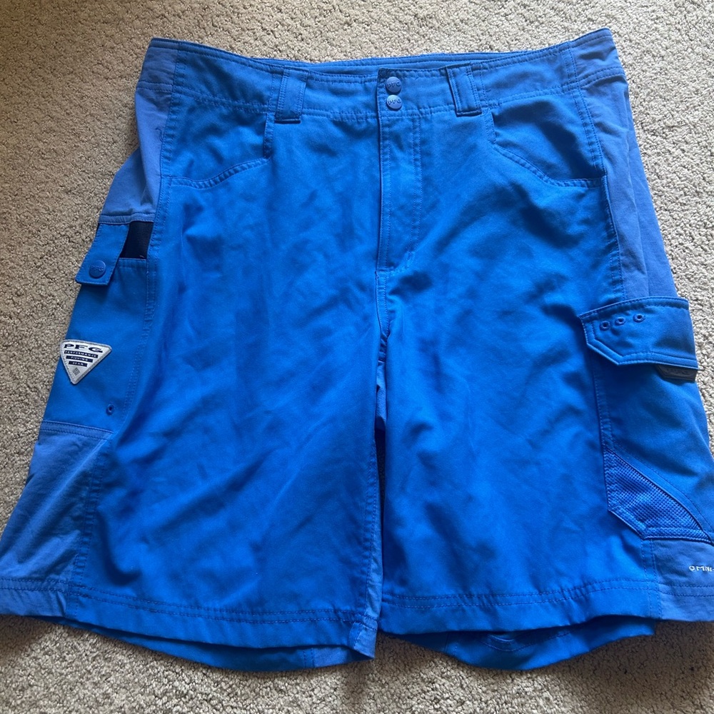 Mens Big Katuna II Short Vivid Blue Men’s size 34 Columbia Omni shield